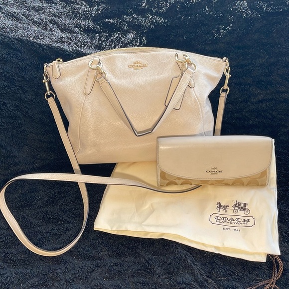 Coach Handbags - Coach Purse and Wallet combination - White.
